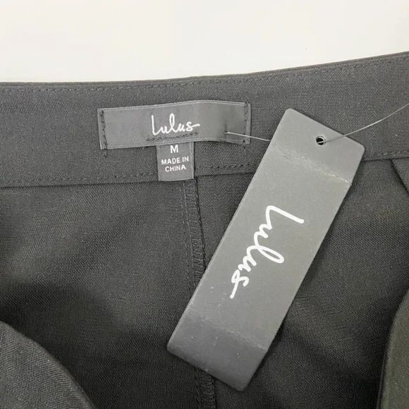 Lulu’s Kick It Black High-Waisted Trouser Pants - Picture 5 of 6